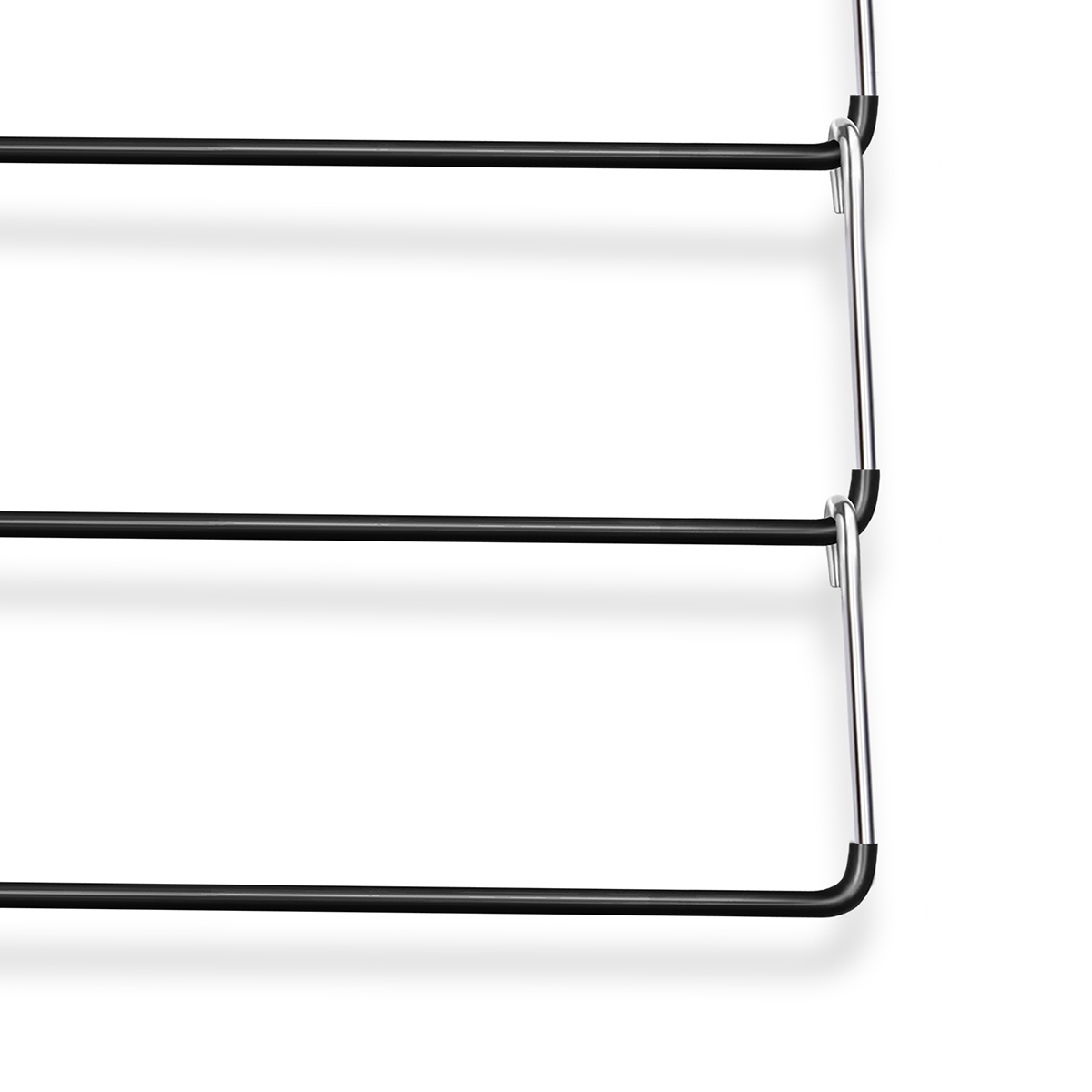 Вешалка для брюк 4-х уровневая секционная, с противоскольз. покрытием, черная (1/30) "valiant" bh-s4