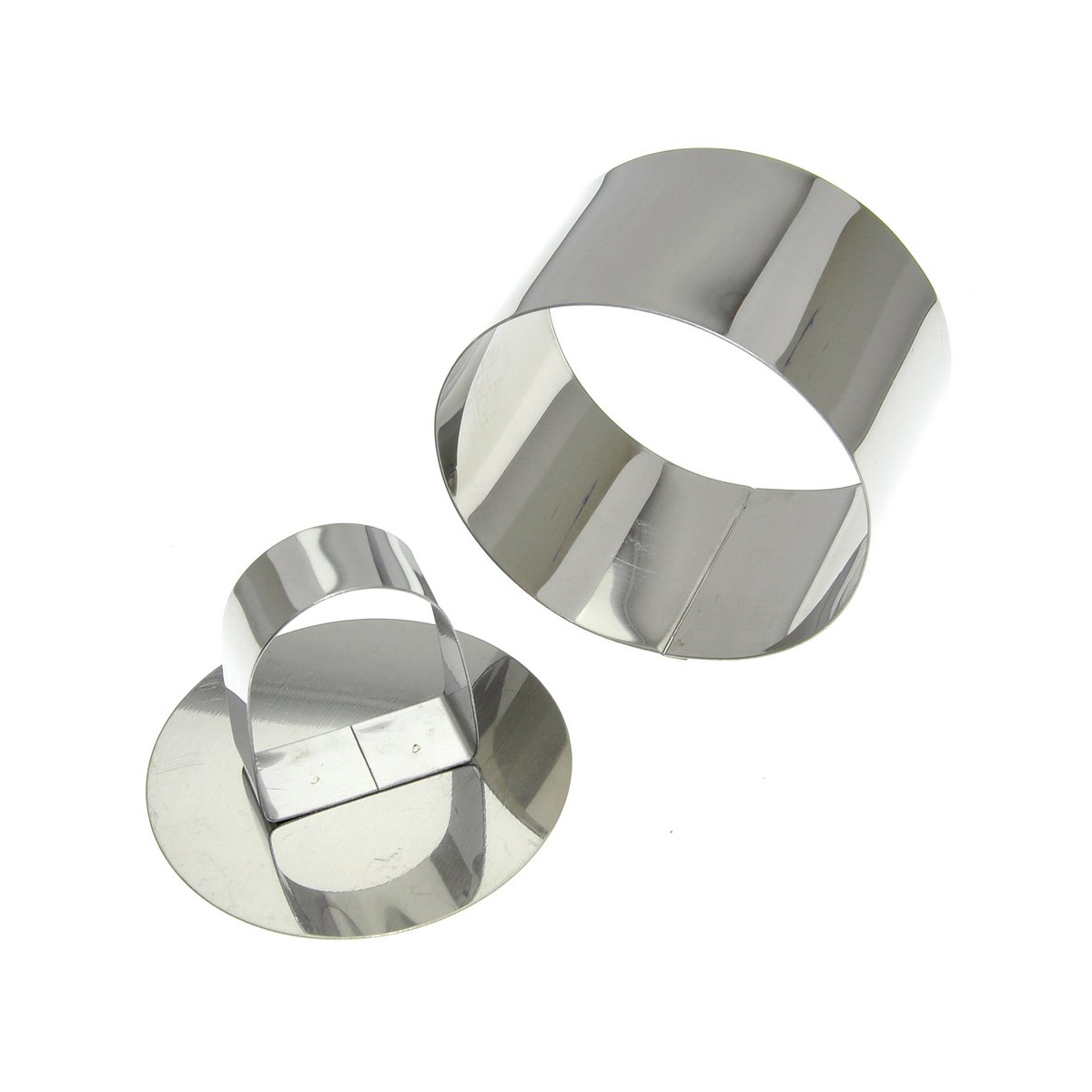 Форма кулинарная "круг" нержав. d=8 см, h=4,5 см с крышкой-прессом (1/6/120) "мультидом" an8-1