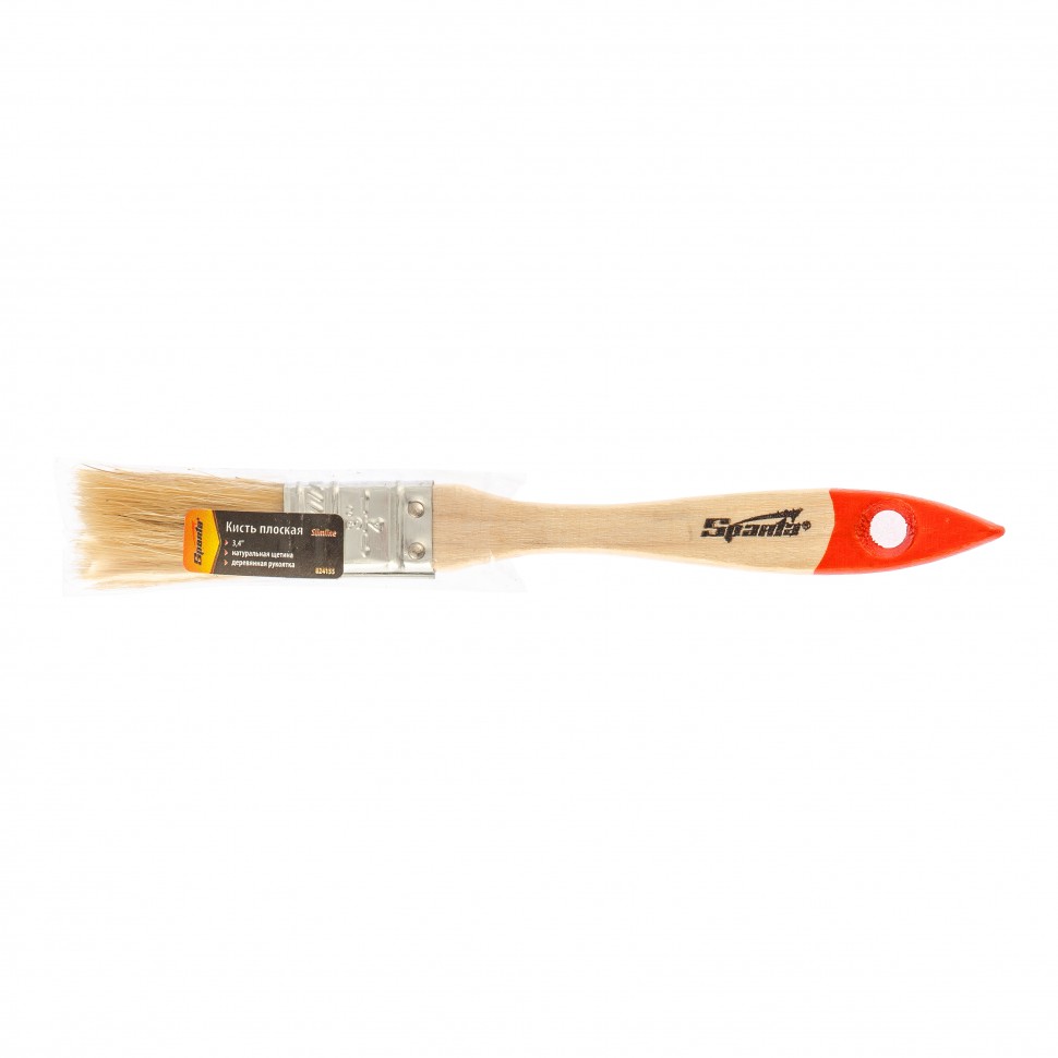 Кисть плоская Slimline 3/4" (20 мм), натуральная щетина, деревянная ручка Sparta (824155)