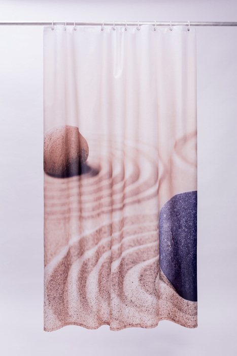 Штора для ванной 200*180 см (полиэстер) sandy  (1/20) "iddis" 640p18ri11