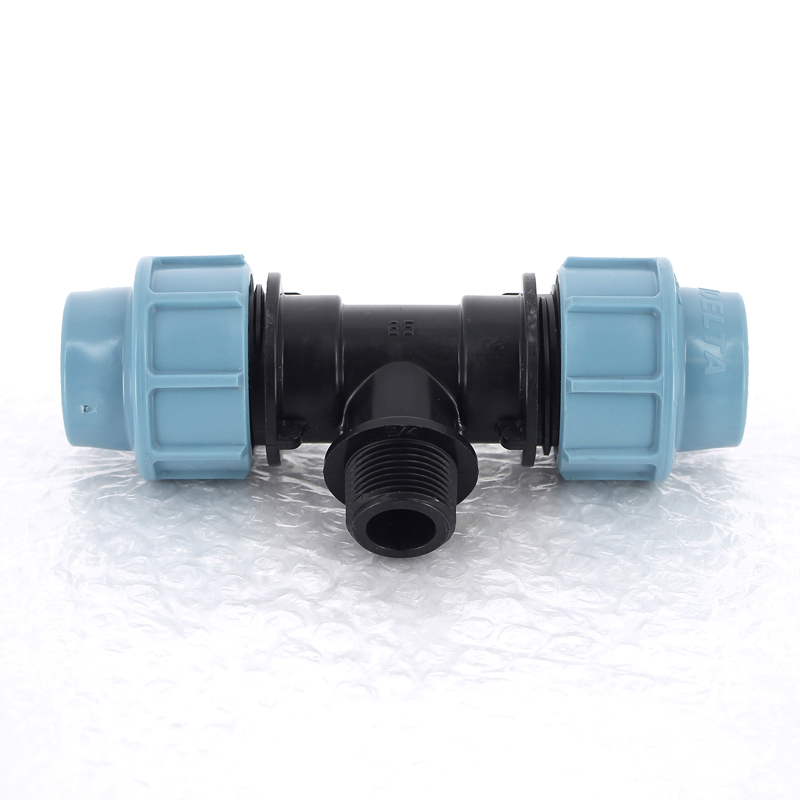 Тройник ПНД переходной под обжим НР 25 x 3/4" полиэтиленовый UNIDELTA