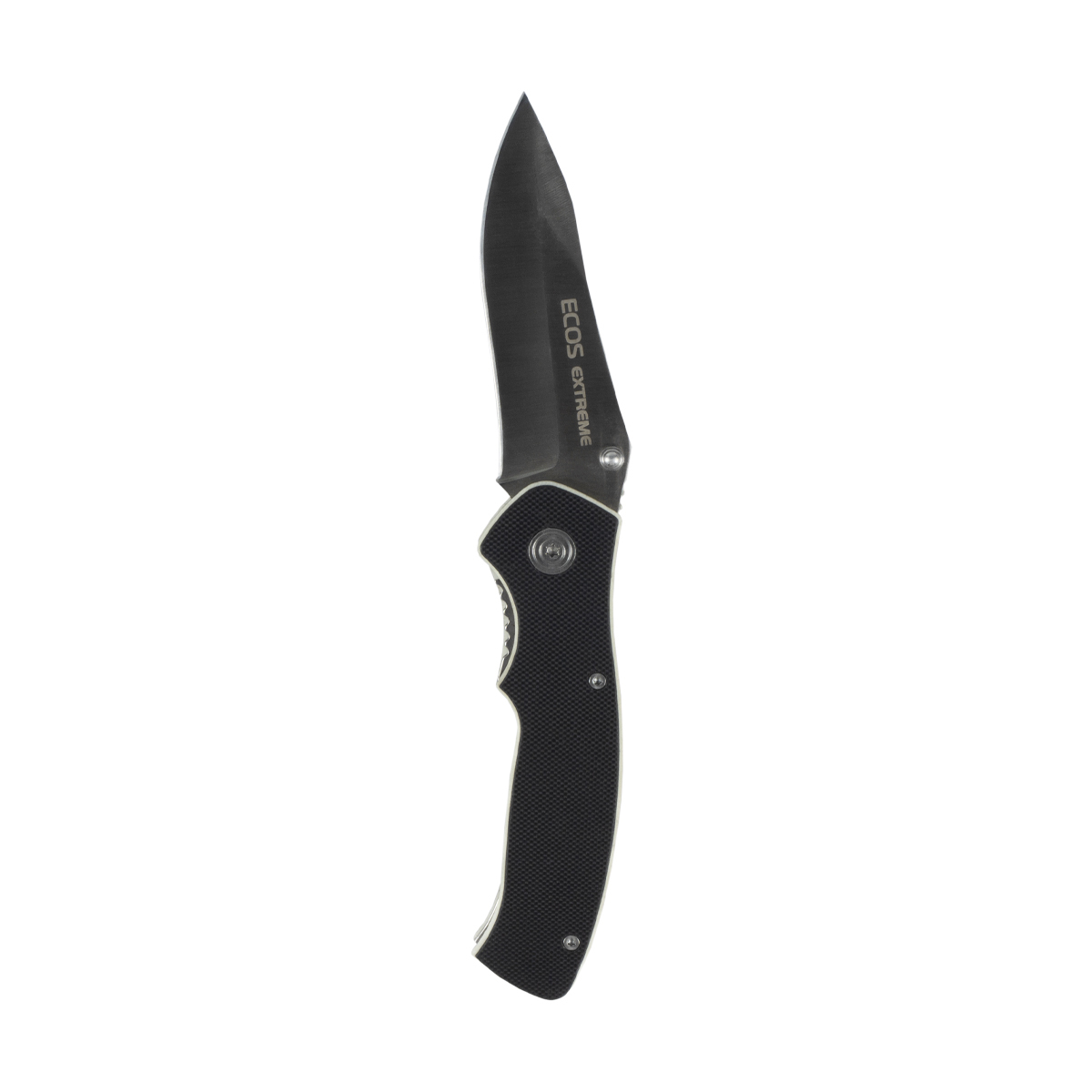 Нож туристический складной ex-135 g10 черный (1/10/80) "ecos"