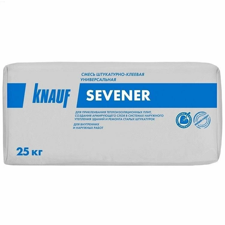 ШТУКАТУРНО-КЛЕЕВАЯ СМЕСЬ КНАУФ СЕВЕНЕР 25 кг