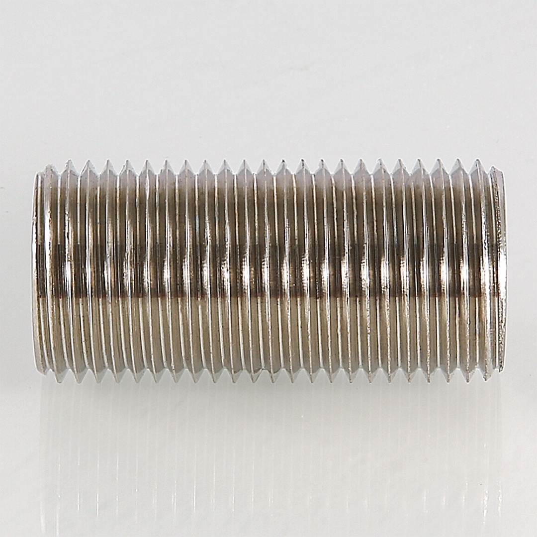 Ниппель резьбовой (НР) 1/2" под сгонный ключ, латунь-никель VALTEC (VTr.651.N.0004)