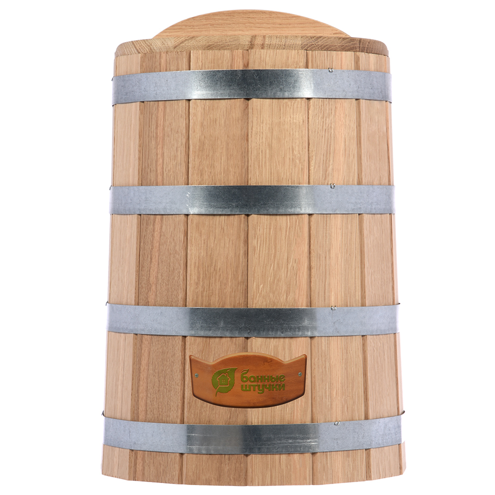 Кадка для воды и солений 30 л с крышкой и гнетом, дуб (1) "банные штучки" 33231