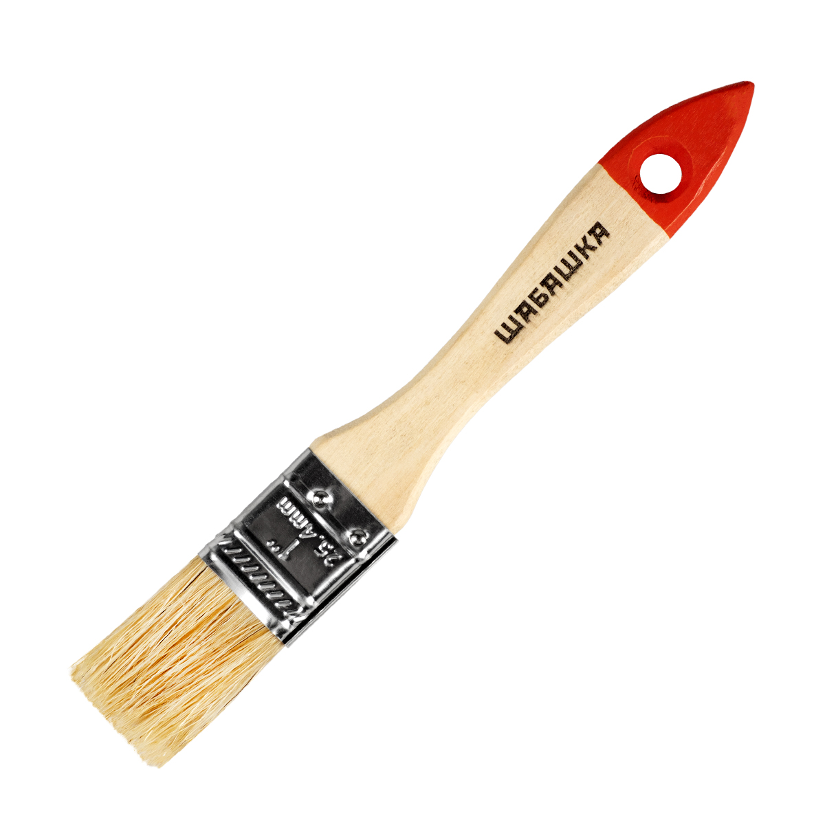 Кисть плоская "шабашка"  №1 /25 мм (12/1200) дерев.ручка  108-3810
