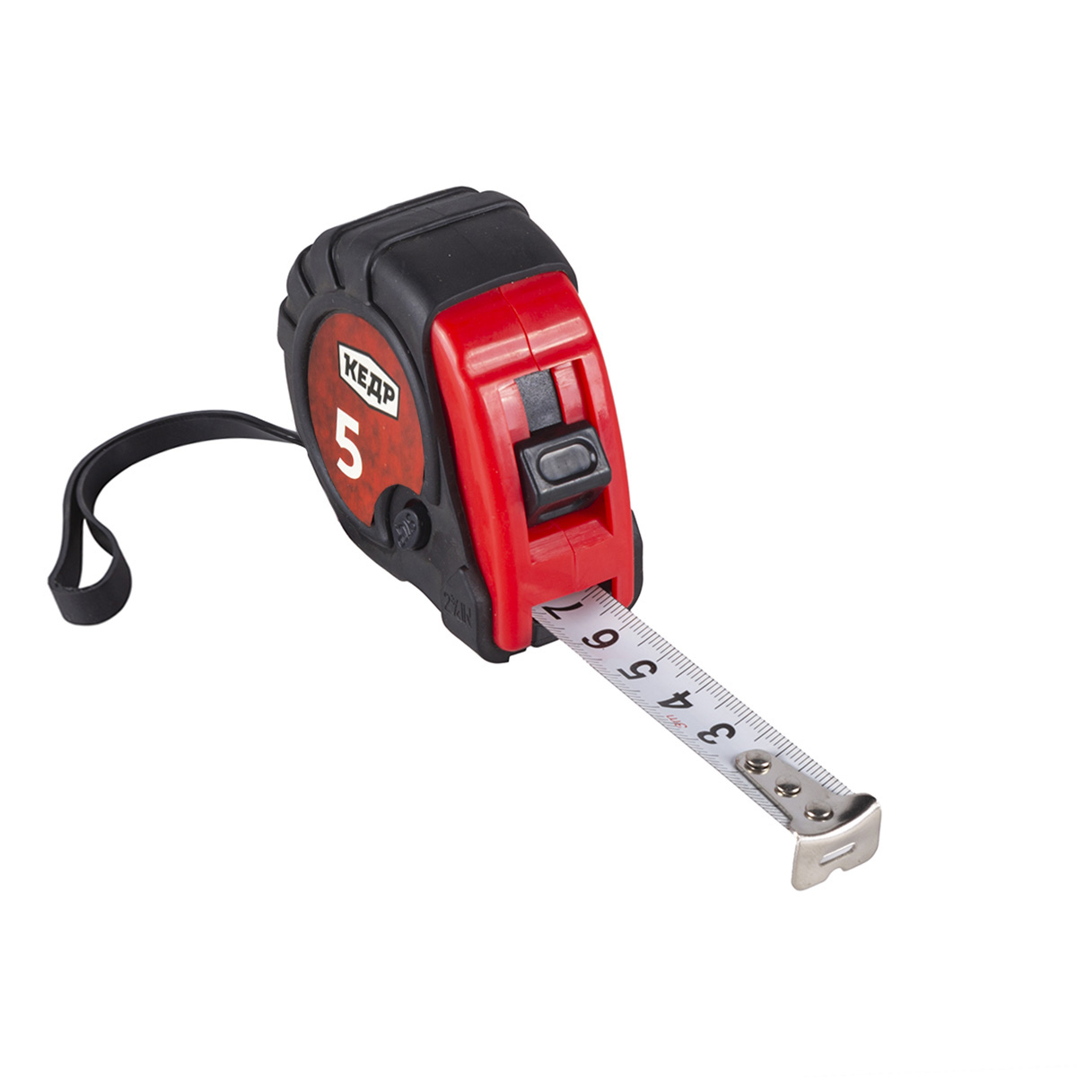 Рулетка 3 способа фиксации, обрезин. корпус  5 м/19 мм (1/10/100) "кедр"  017-0519