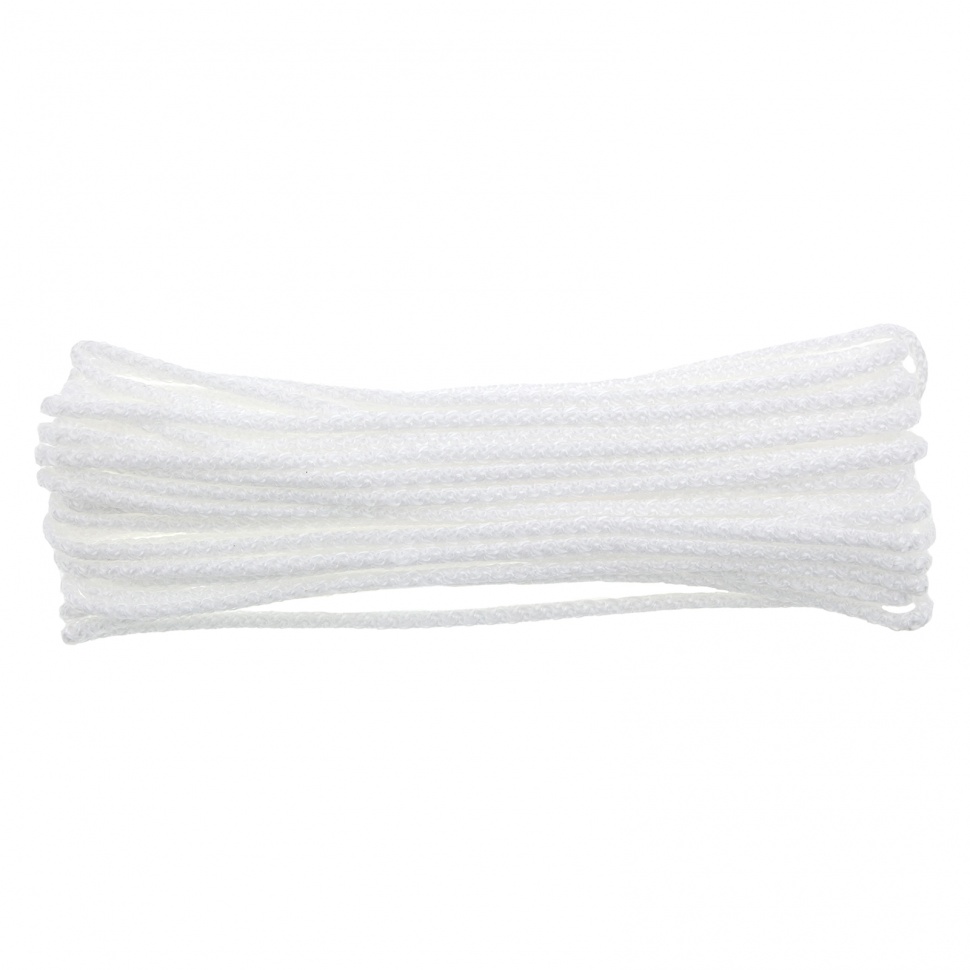 Шнур бельевой полипропиленовый с сердечником, 5 мм, L 10 м, белый, Home Palisad (937075)