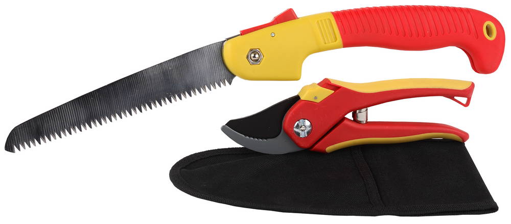 GRINDA 3 предмета: секатор, ножовка, сумка, Садовый набор (8-423251-H3_z01)