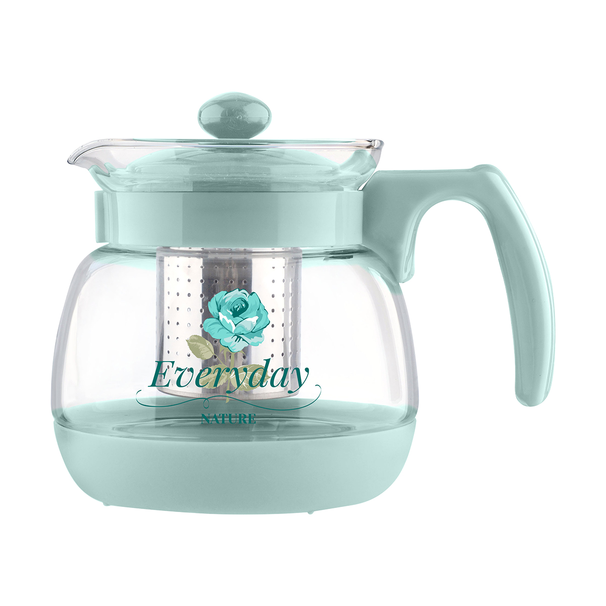 Чайник завар. стекло "mentolo" 950 мл, фильтр нержав. (1/36) "mallony"