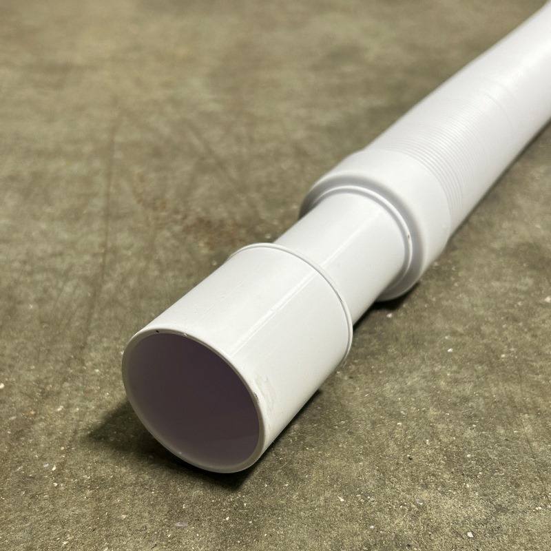 Труба McALPINE гофрированная L=480-1200 мм, D=50 мм, вход 1 1/2" мм, выход 40/50 мм