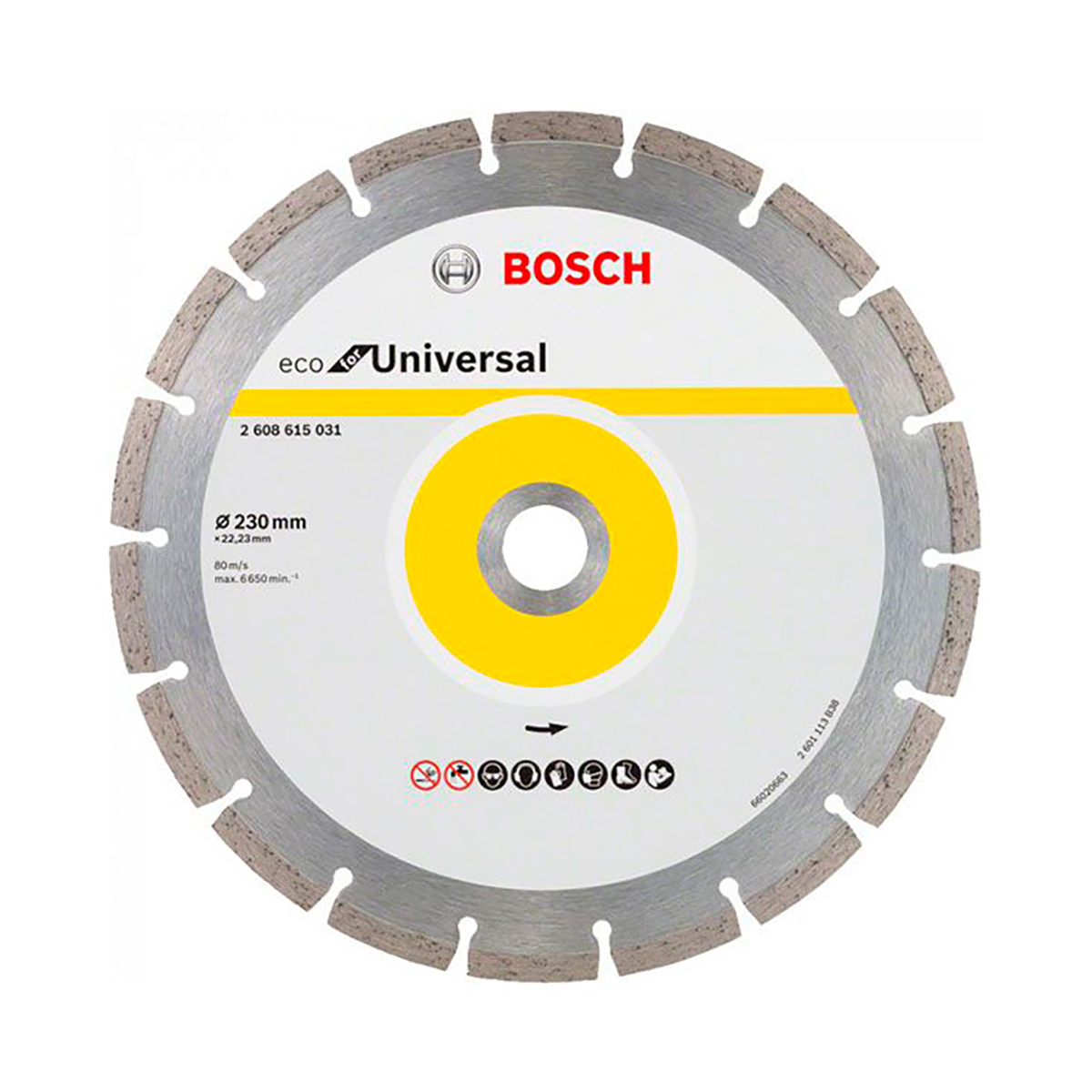 Круг отрезной алмазный универс. "eco universal" 230 х 2,6 х 22,2 мм (1) "bosch" 2608615031