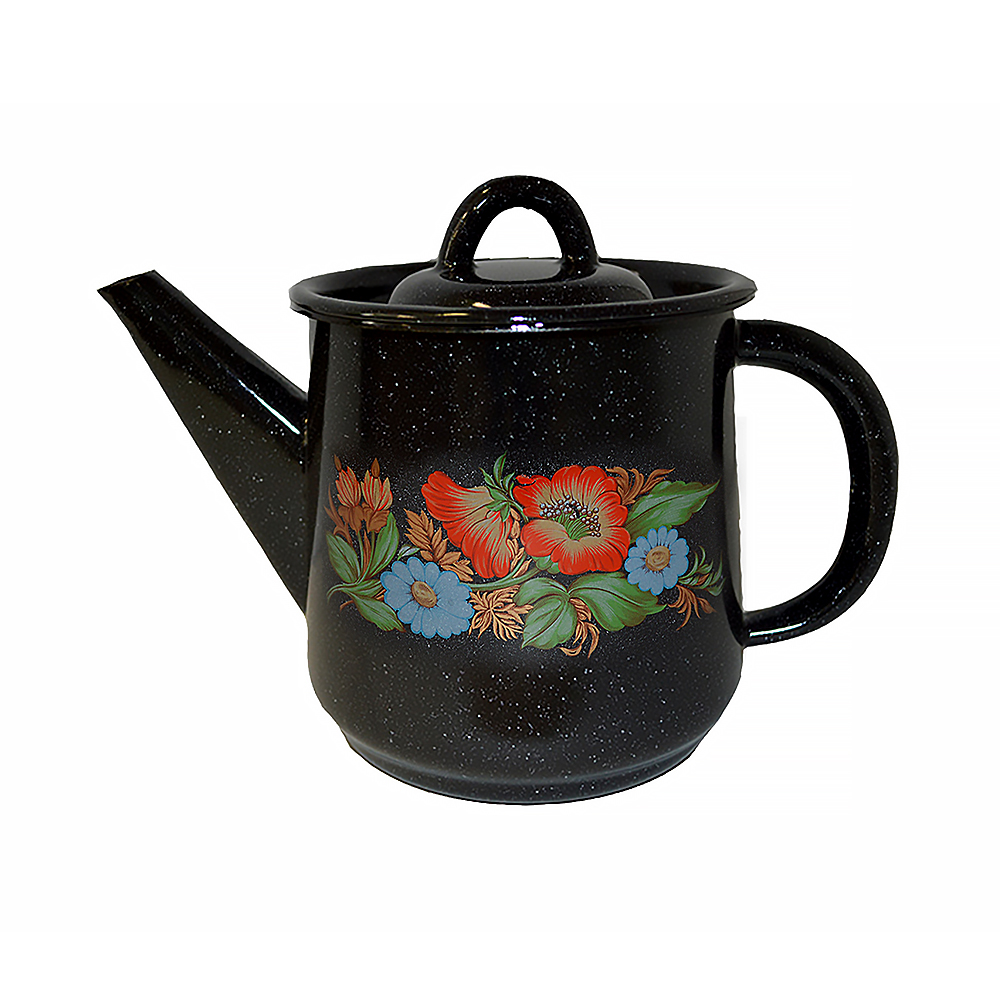 Чайник эмалиров. декор. 1 л (1/12) "стальэмаль"  1с202с