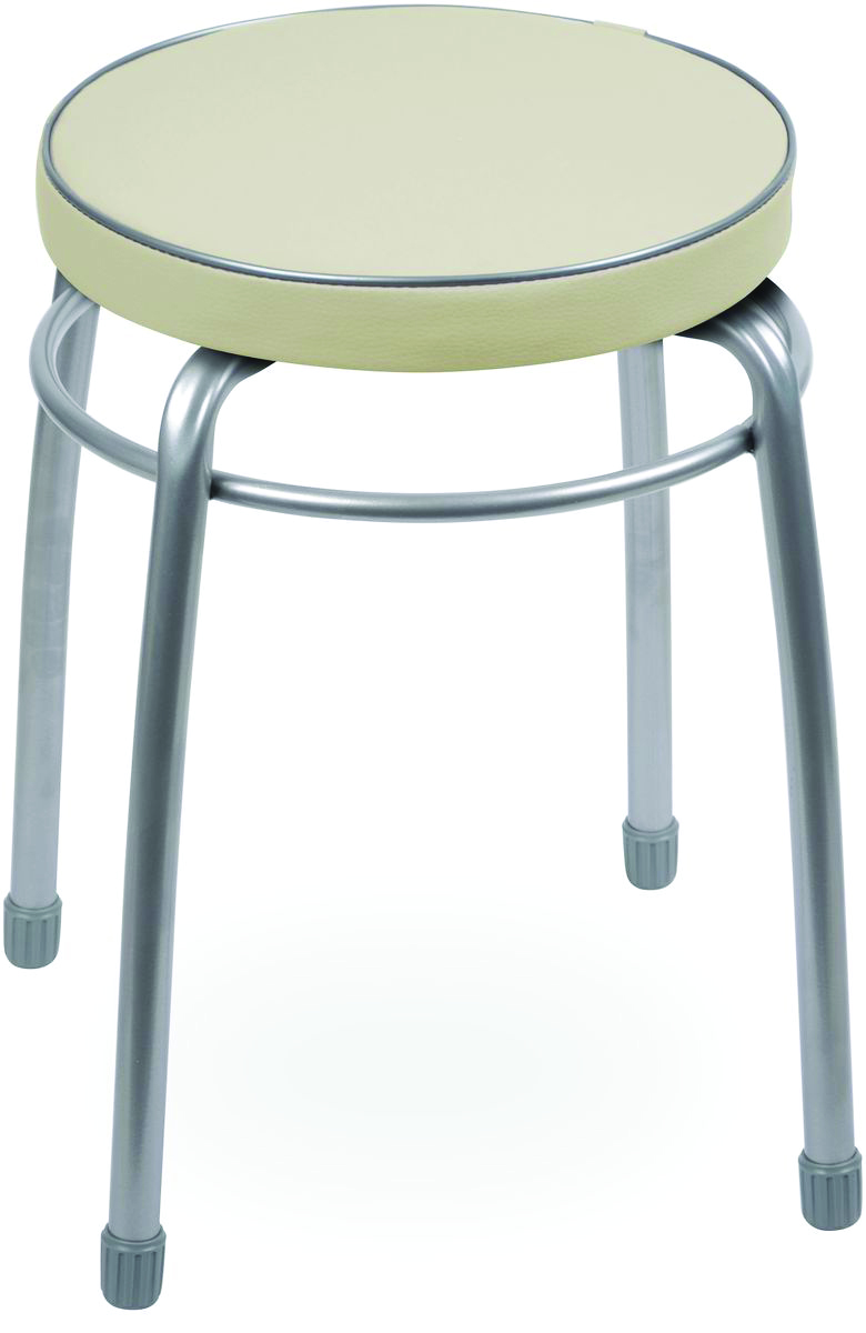 Табурет "фабрик 1"  мягкое круглое сиденье d=32 см (1/5) слоновая кость   тф01  "ника"