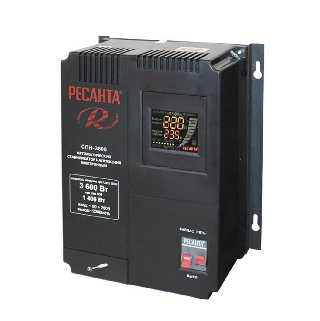 Стабилизатор пониженного напряжения спн-3600  3,6 квт (1) "ресанта"
