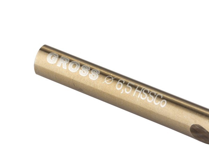 Сверло спиральное по металлу, 6.5 мм, HSS-Co Gross (72324)