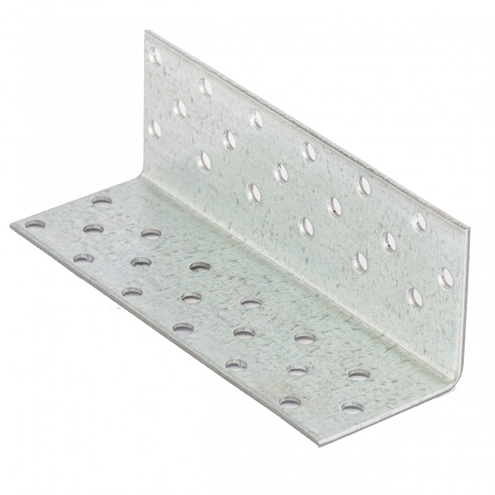 Крепежный уголок равносторонний  2 мм,   KUR 40 x 40 x 120 мм Сибртех (46586)