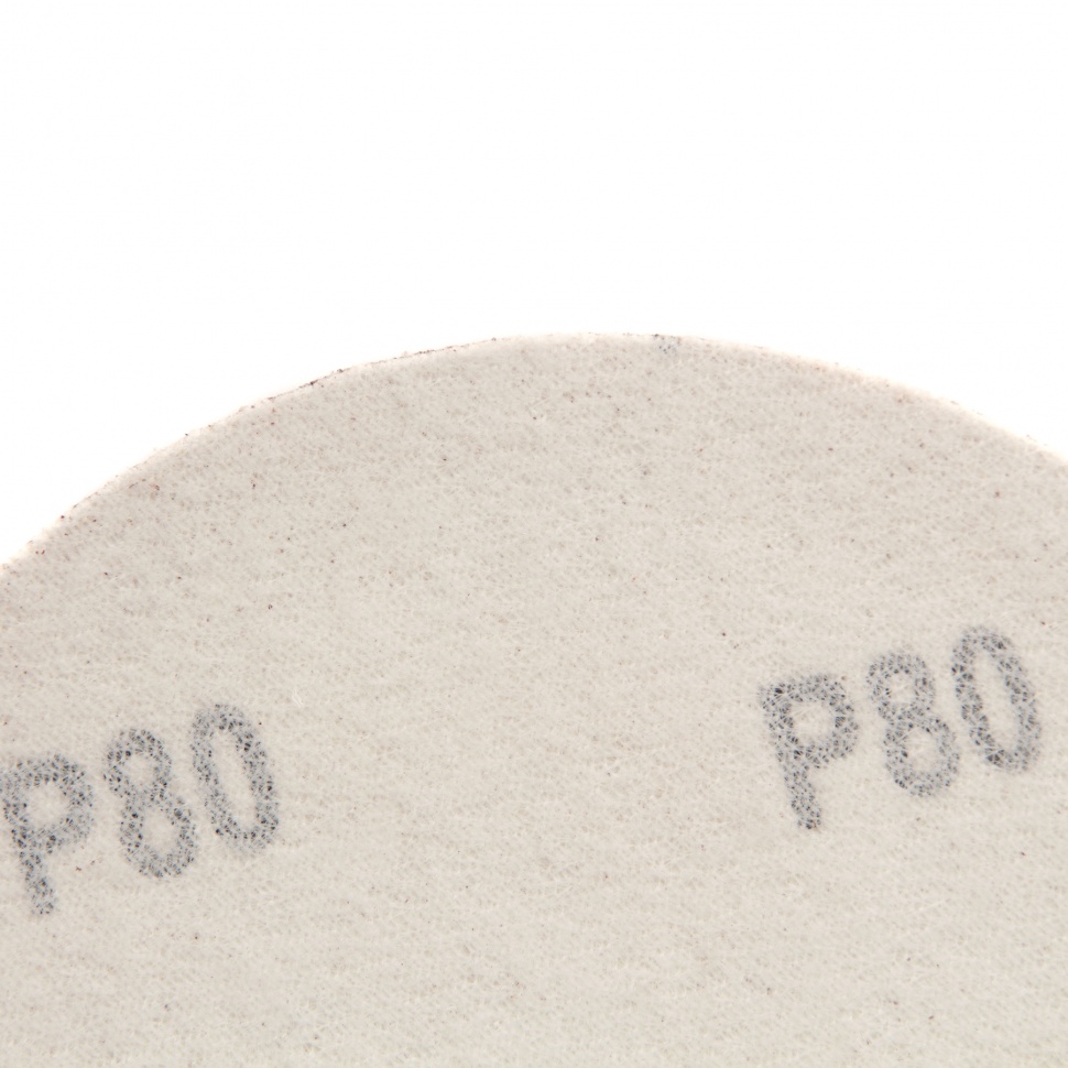 Круг абразивный на ворсовой подложке под "липучку", P 80, 125 мм, 10 шт Сибртех (738457)