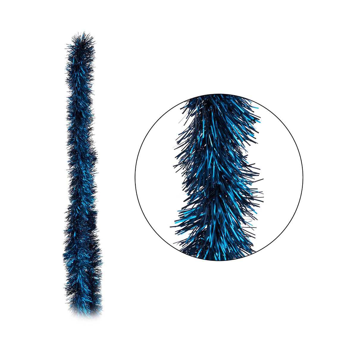 Мишура "темная ночь" 2 м (синий) (1/100) "волшебная страна"