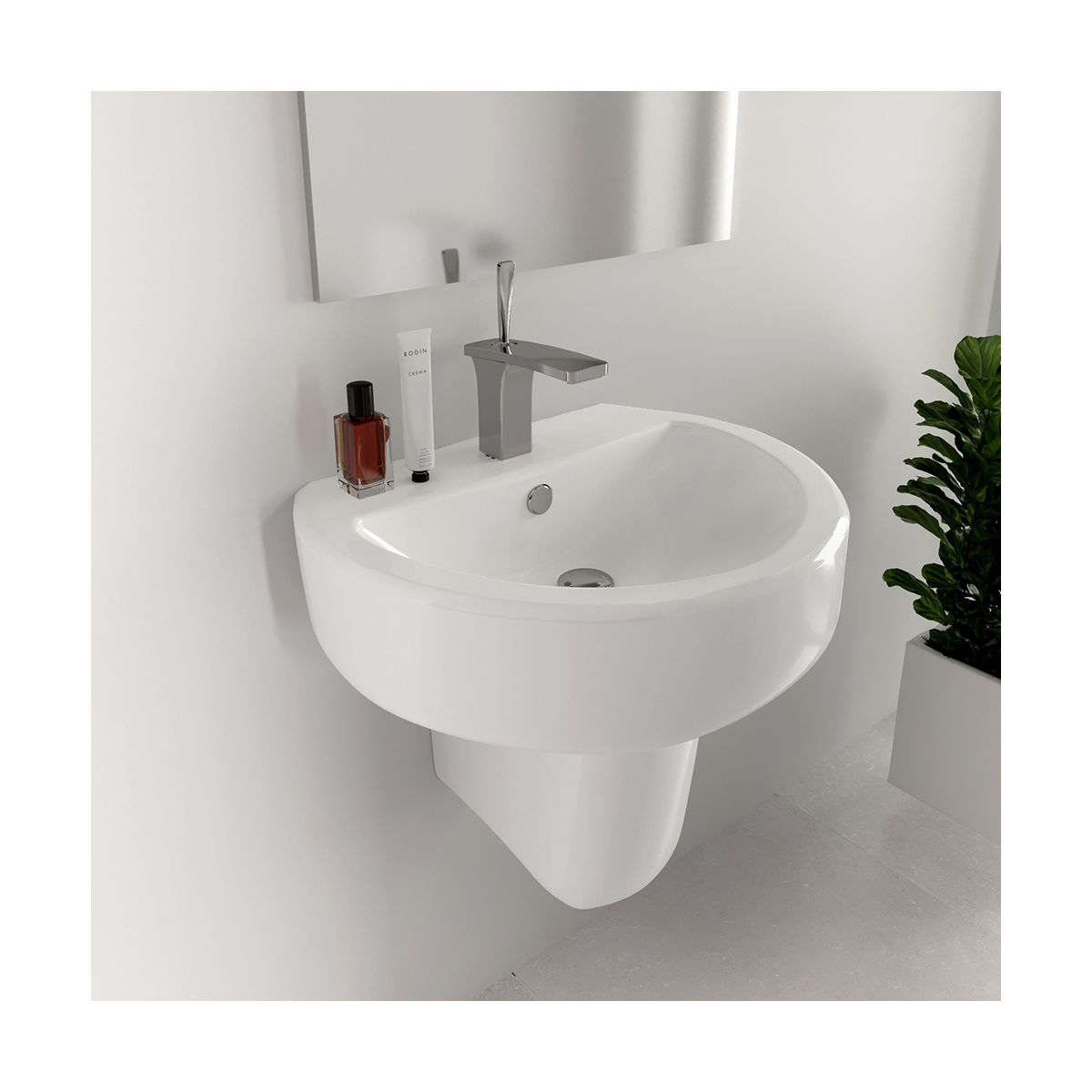 Раковина "best" белая "sanita luxe"  wb.pd/best/55-c/wht.g/s1