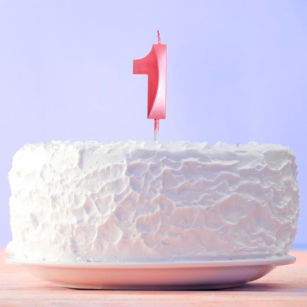 Свеча для торта цифра "1" 5*12 см розовая (1/600) "страна карнавалия" 5276873