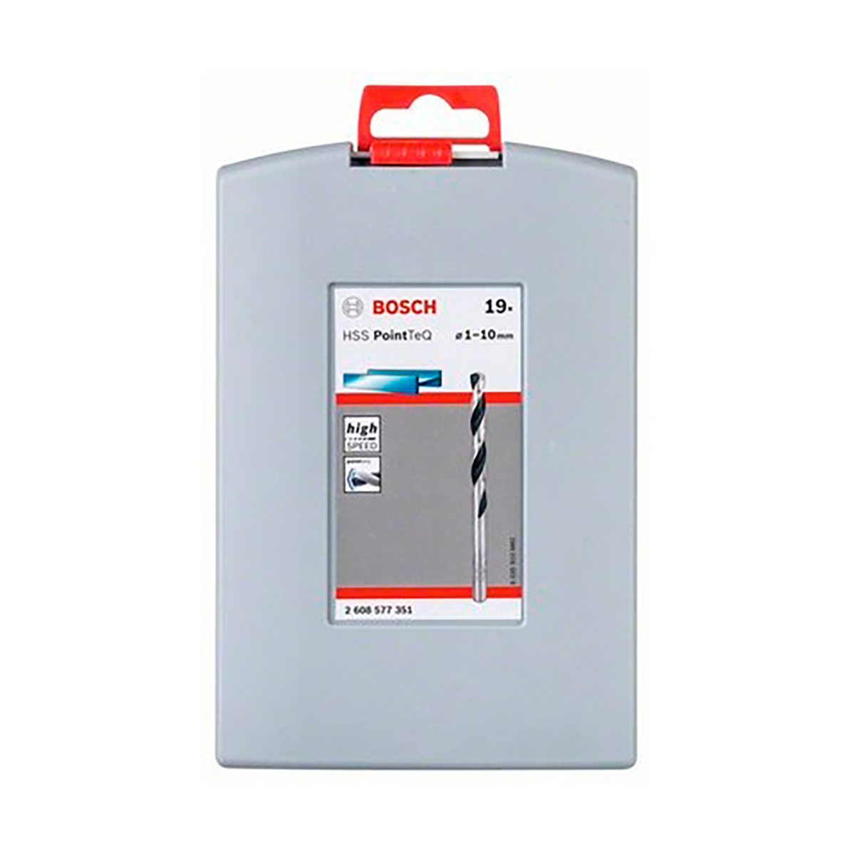 Сверла по металлу hss "pointteq" 1-10 мм (набор 19 шт.), probox (1) "bosch" 2608577351