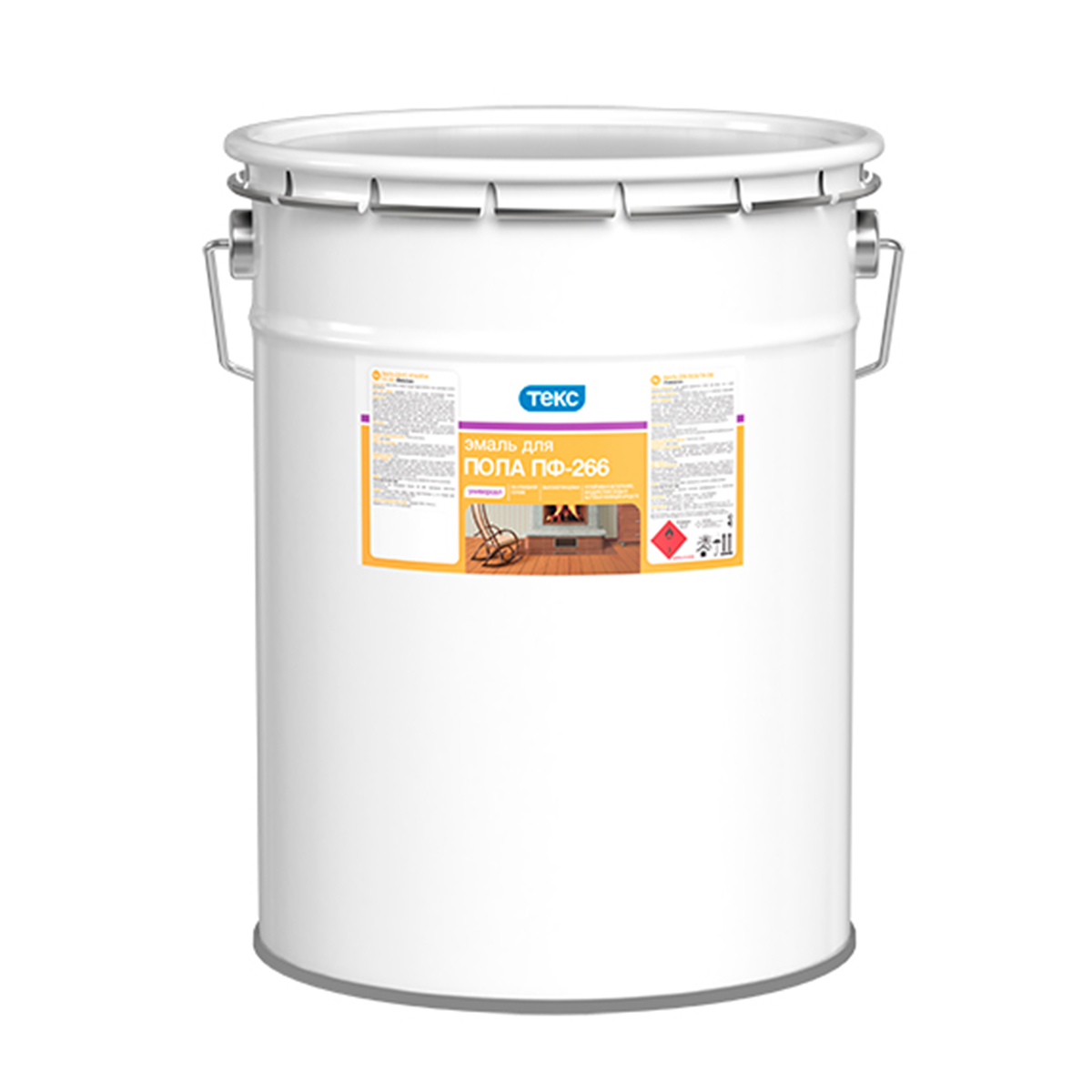 Эмаль "универсал" пф-266 желто-коричневая 22 кг (1) текс