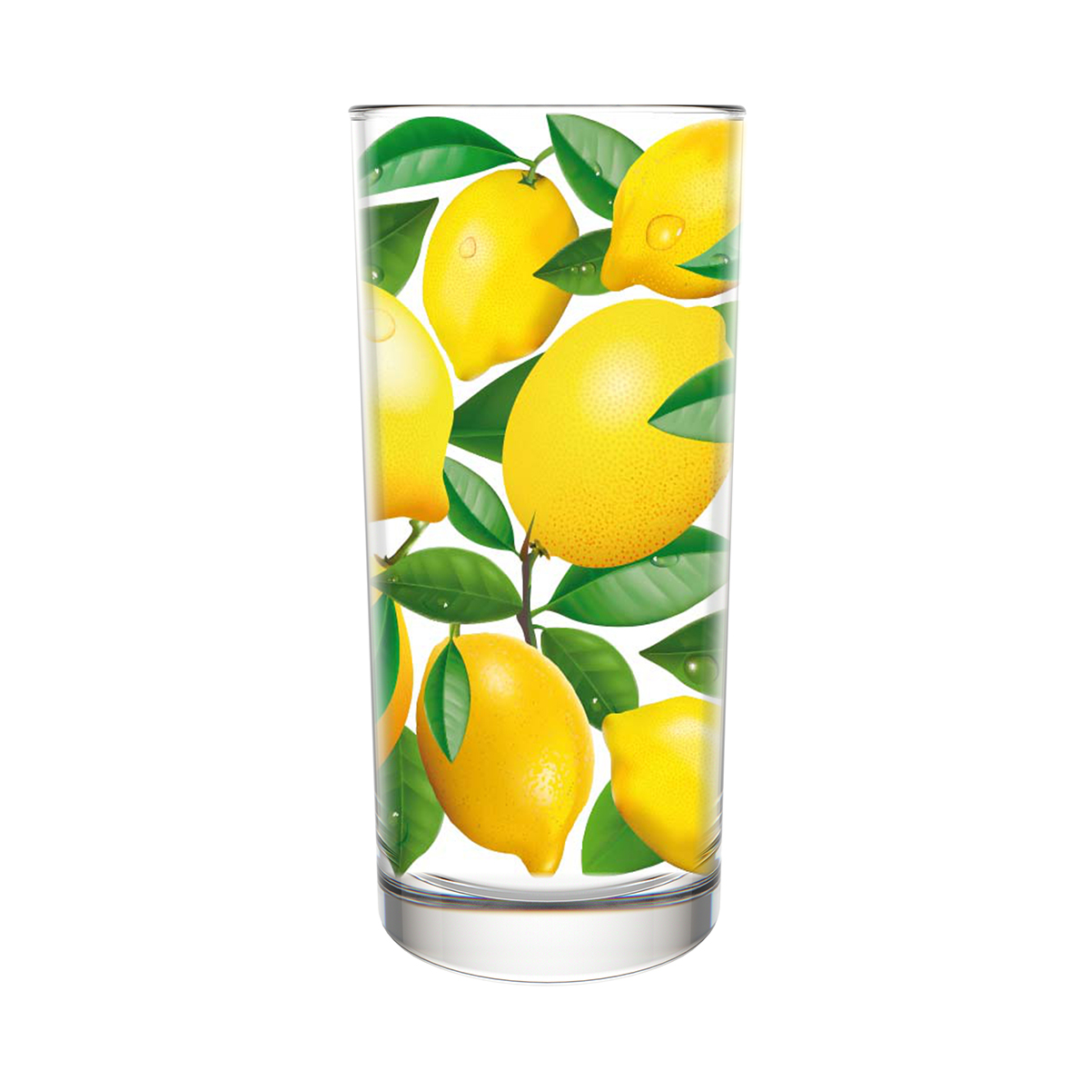 Стакан "лимоны" 300 мл (набор 4 шт.) (1/6) "декостек"