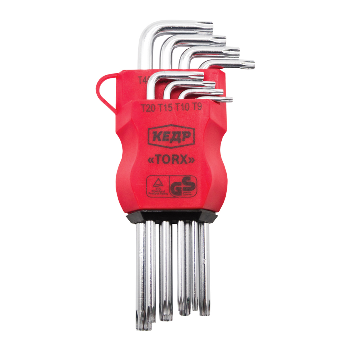 Ключи шестигранные "torx" набор 8 шт. т9 - т40 (1/36)  "кедр"  037-2322