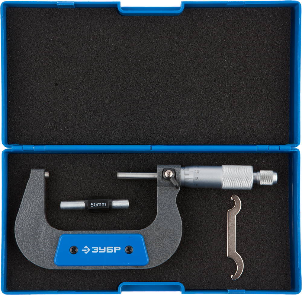 ЗУБР МК 75, 50 - 75 мм, гладкий механический микрометр (34480-75)