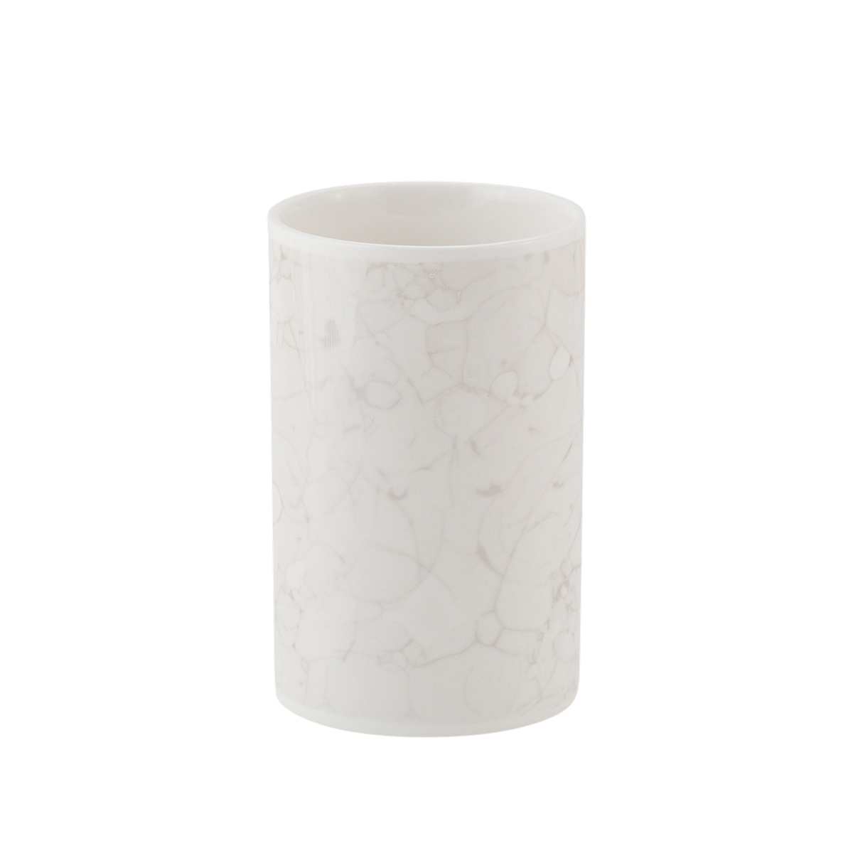 Стакан для ванной комнаты "marmo" керамика (белый) (1/12) "swensa" swtk-2900c