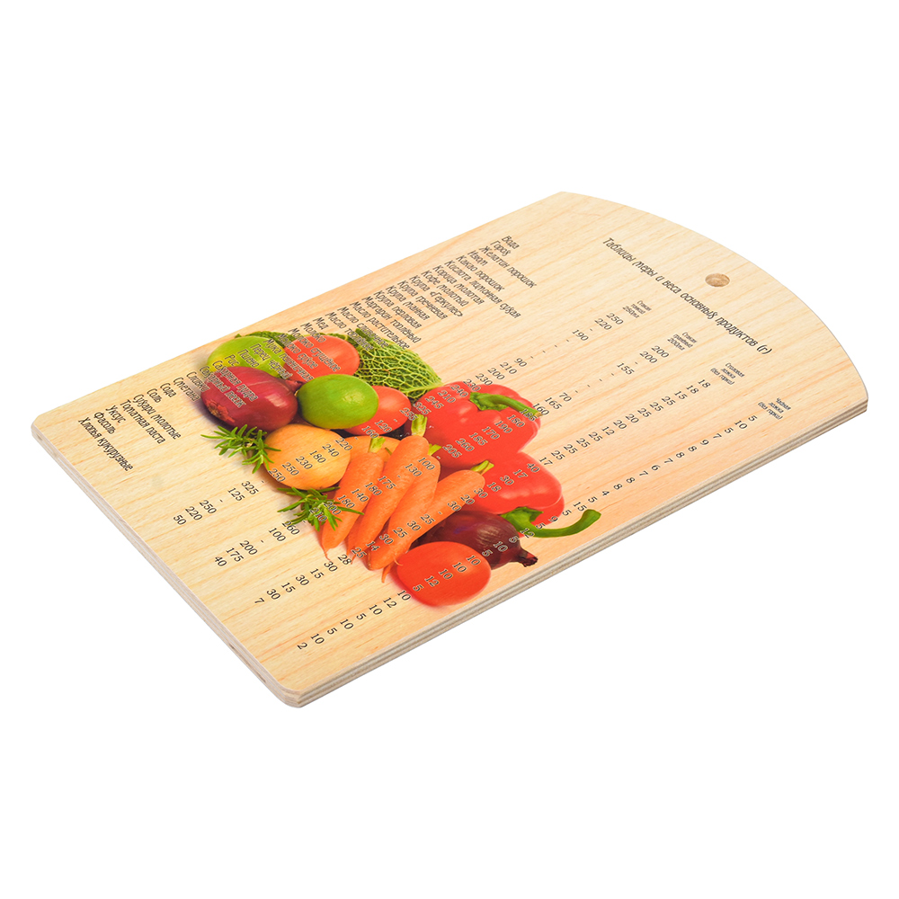 Доска разделочная дерев. 29*21 см "урожай" (1/20) "marmiton" 17039