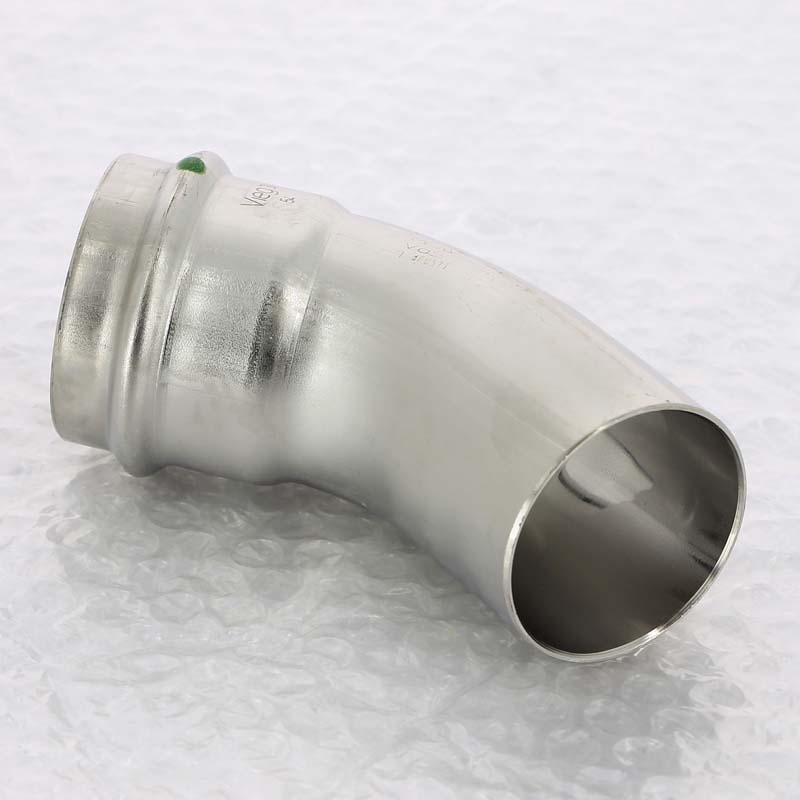 Угол-вставка пресс 45°54 нержавеющая сталь Sanpress Inox VIEGA