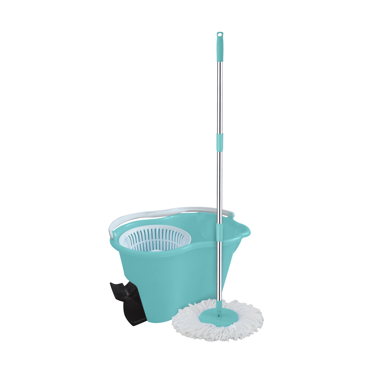 Комплект для уборки (ведро с отжимом, швабра "торнадо" mopm-20) (1/4) "рыжий кот"