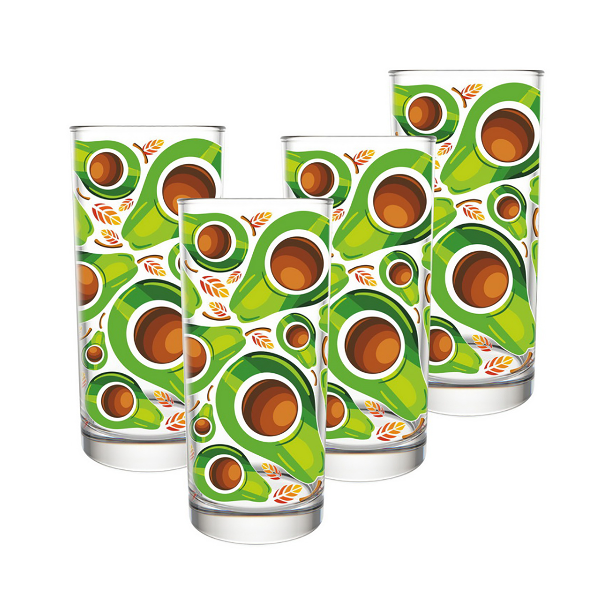 Стакан "авокадус" 300 мл (набор 4 шт.) (1/6) "декостек"