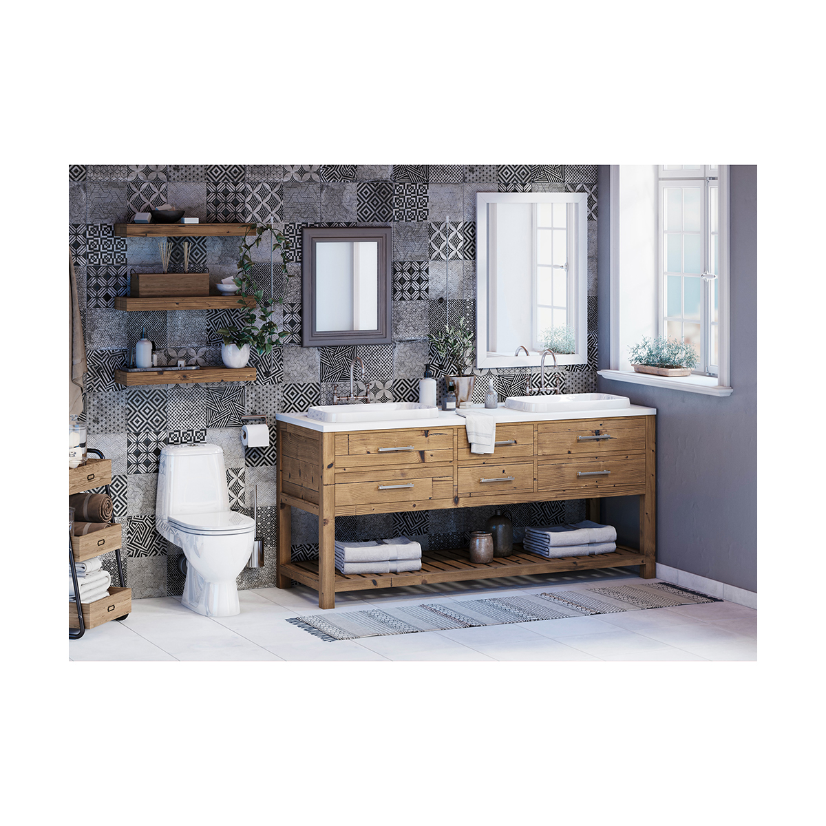 Унитаз напольный "max" белый "sanita luxe"  wc.cc/max/2-dm/wht.g/s1