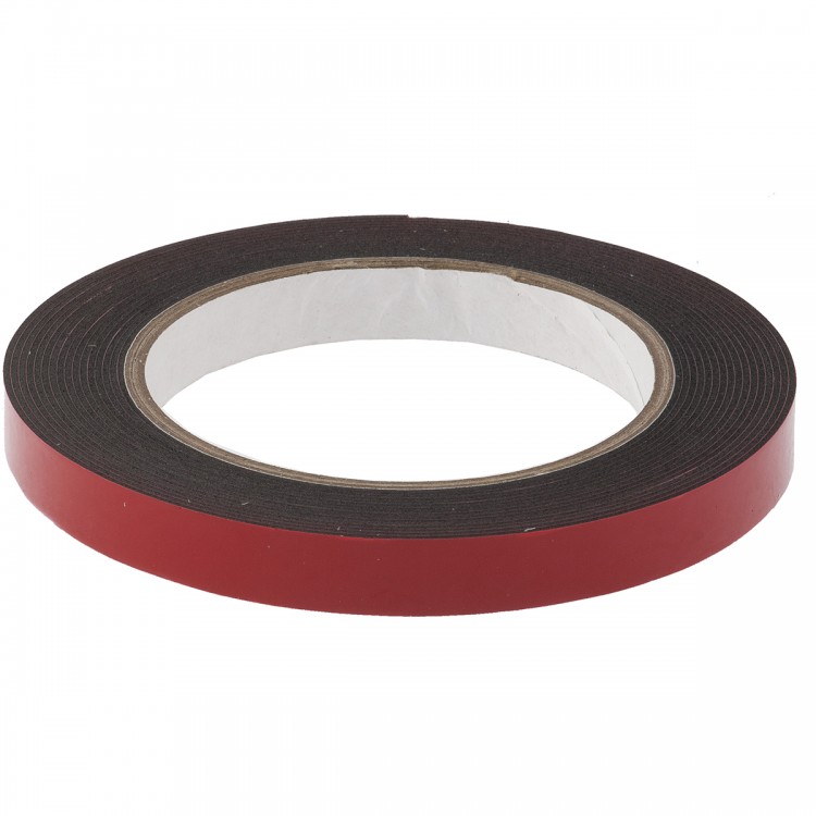 Лента клейкая на вспененной основе, двусторонняя черная усиленная, 12 мм х 5 м Matrix (89083)