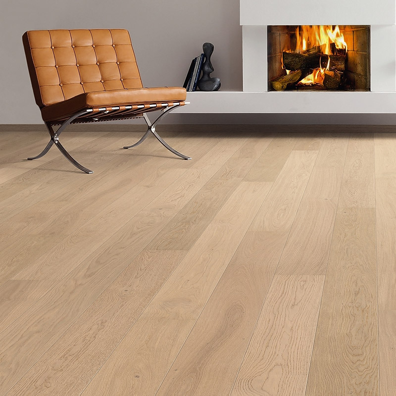 Паркетная доска Haro Series 4000 (5G) 538960 Дуб Пуро Белый Маркант брашированный однополосный 2V2200 x 180 x 13.5мм