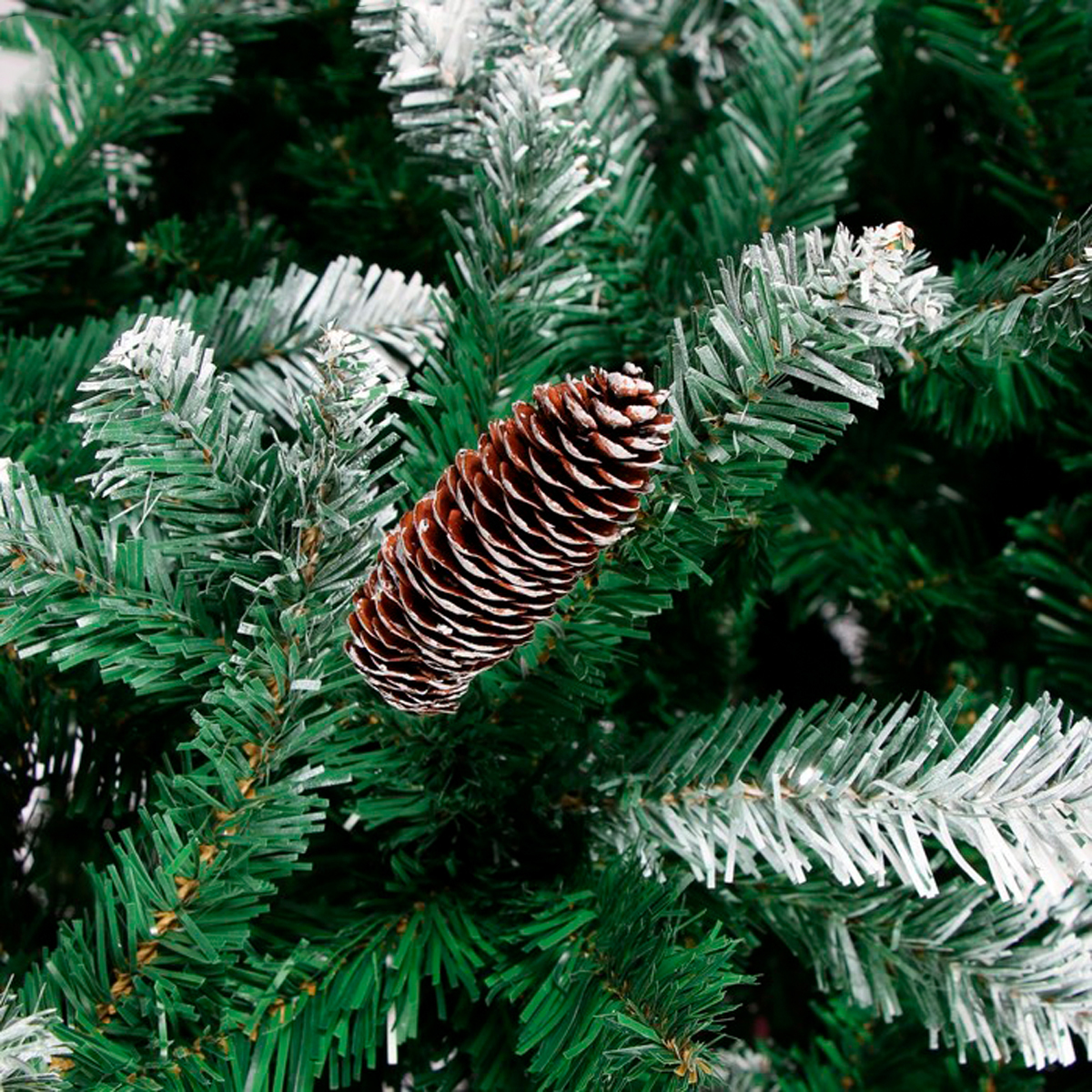Ель декор. "шик" 210 см, 1144 ветки (зеленая с инеем) "зимнее волшебство" 185423