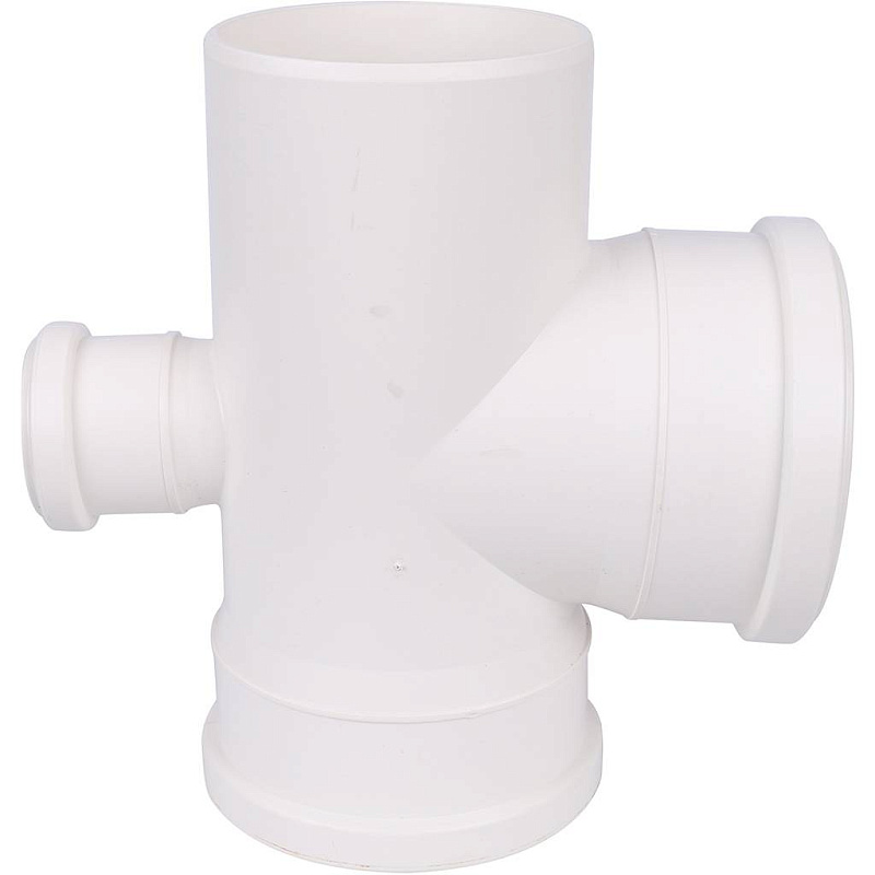 Крестовина 87° одноплоскостная 110 х 110 х 50 мм шумоизол. для вн.канализации SINIKON Стандарт