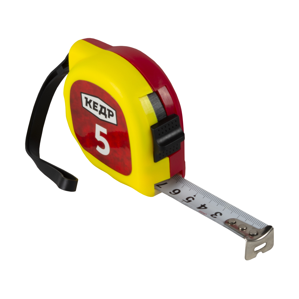 Рулетка с фиксатором, пласт. корпус  5 м/19 мм (1/12/120) "кедр"  092-0519