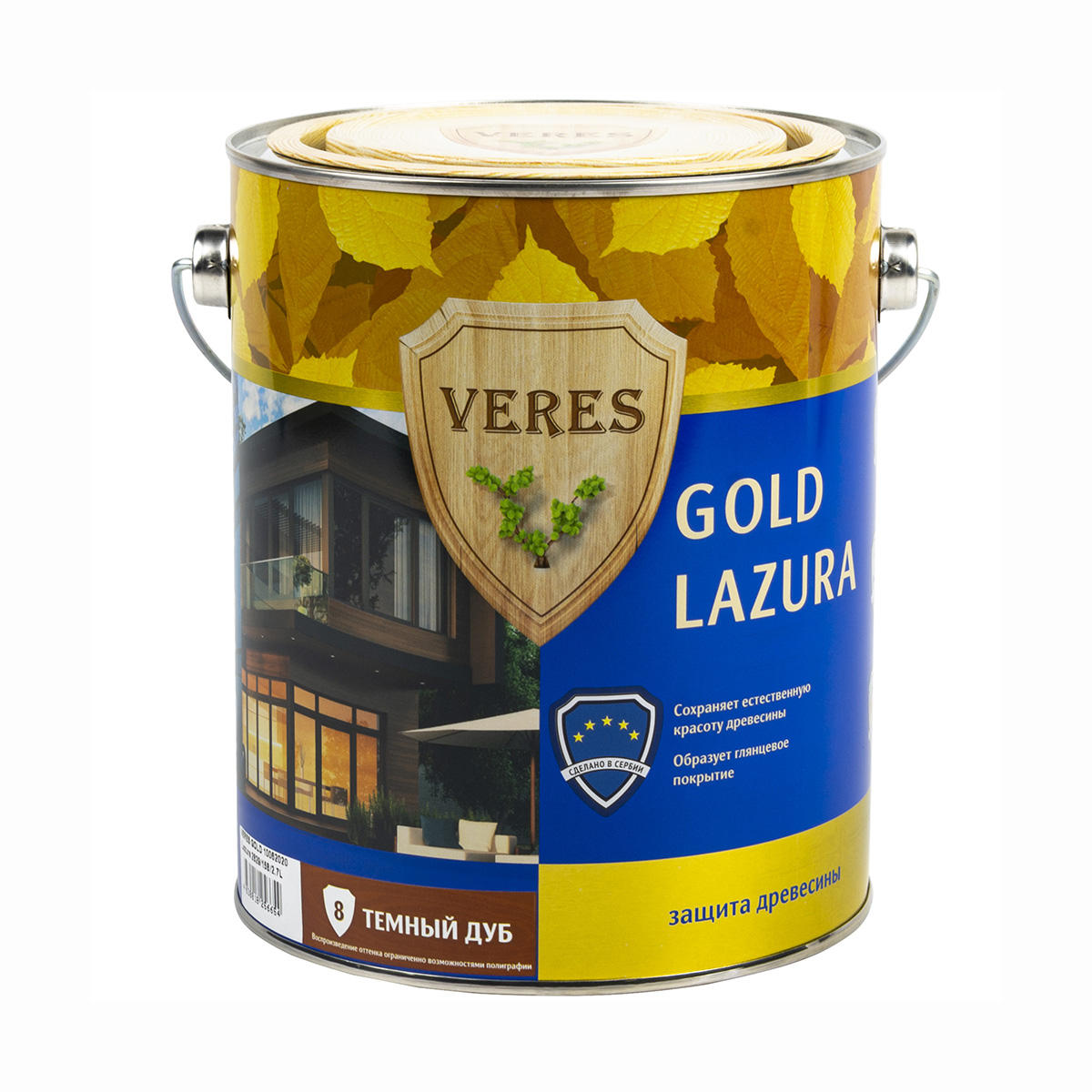 Верес gold № 8 дуб темный  2,7 л (1/4) "veres"