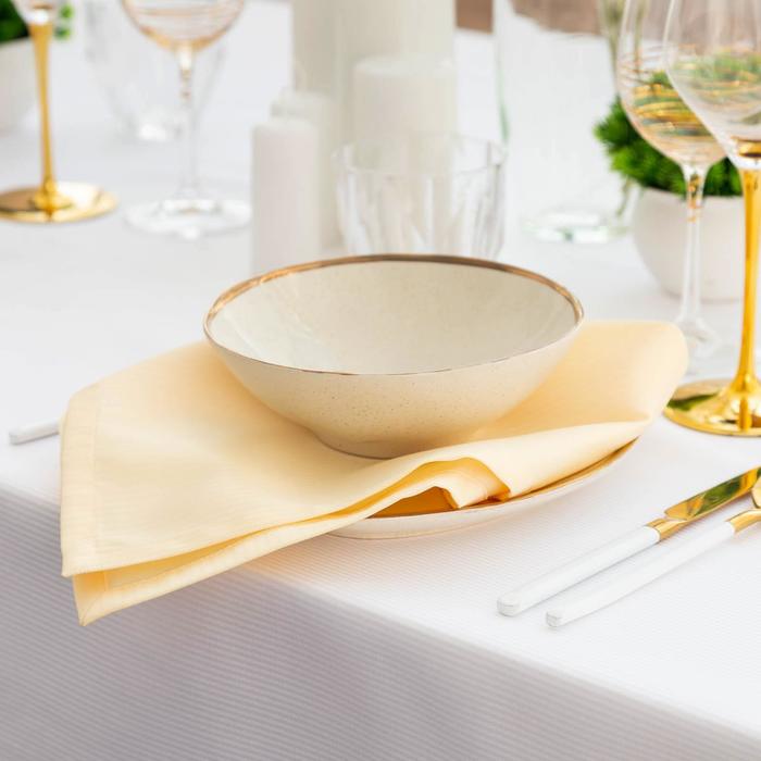 Салфетки столовые "этель" elegance 45*45 см набор 4 шт. (молочный) (1/34) 7091159