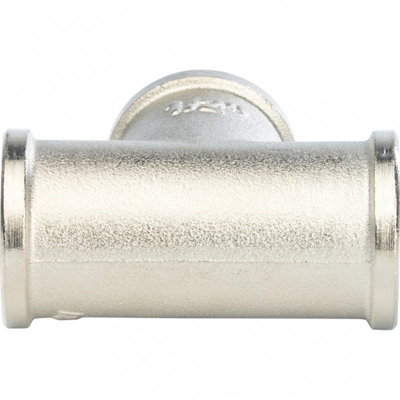 Тройник резьбовой ВР 1/2" никель STOUT