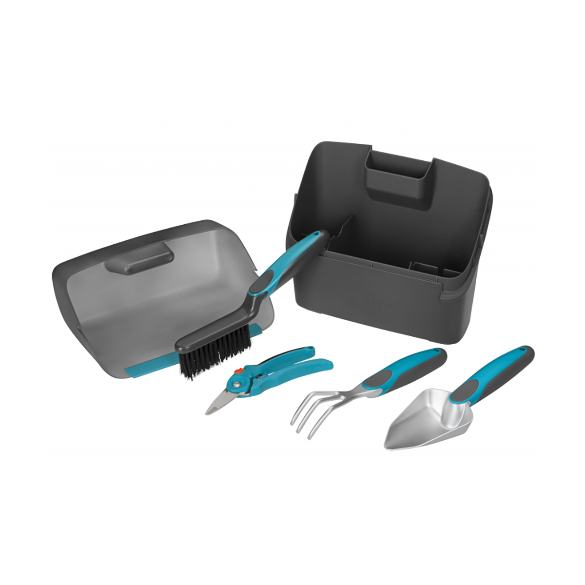 Набор садовый (секатор, лопатка, мотыжка, щетка, совок, ящик) (1/2) "gardena" 08970-20.000.00