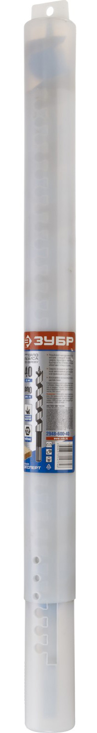 ЗУБР 40 x 600/400 мм, шестигранный хвостовик, cверло левиса по дереву (2948-600-40)