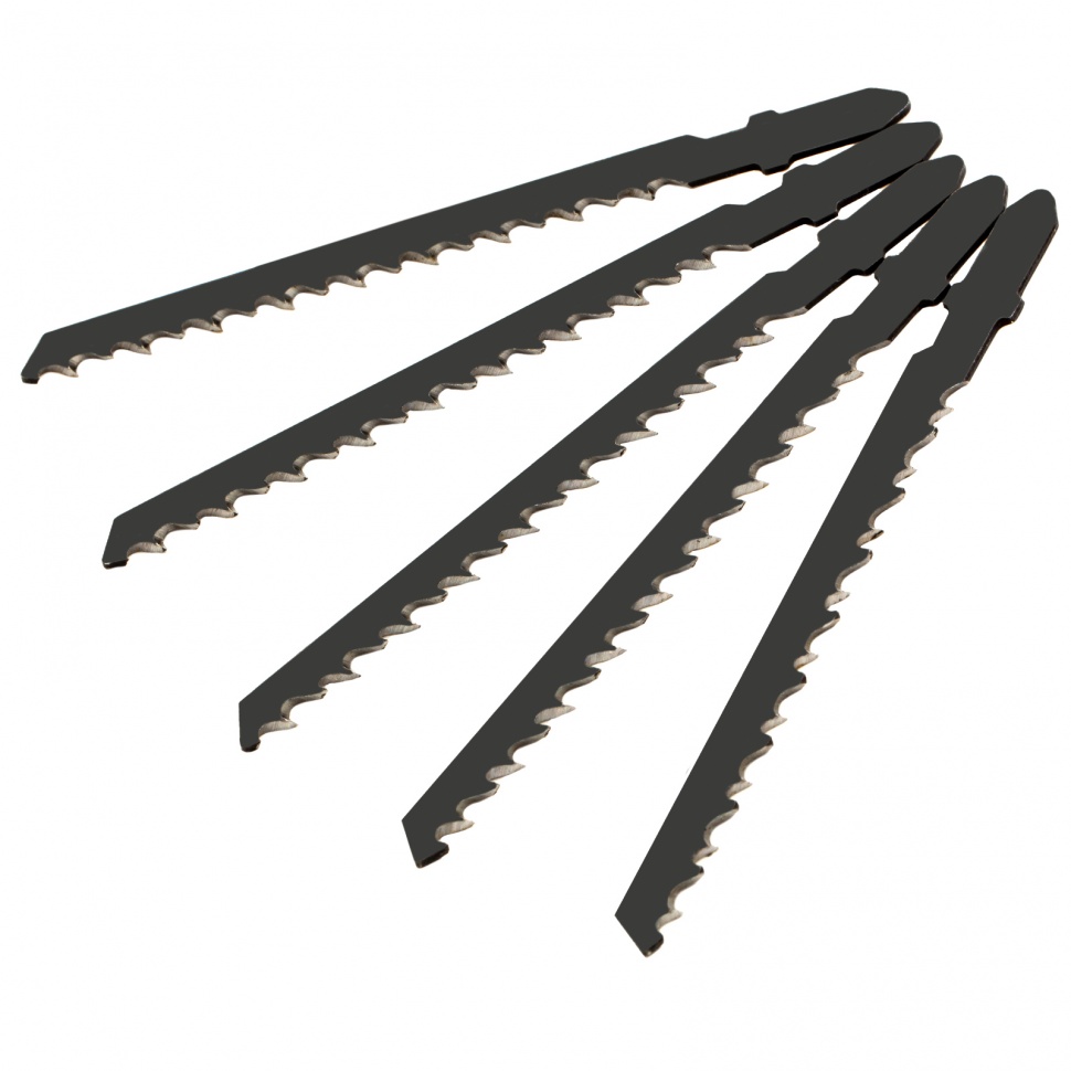 Полотна для электролобзика по дереву, 5 шт, T244D, 75 x 4 мм Сибртех (78238)