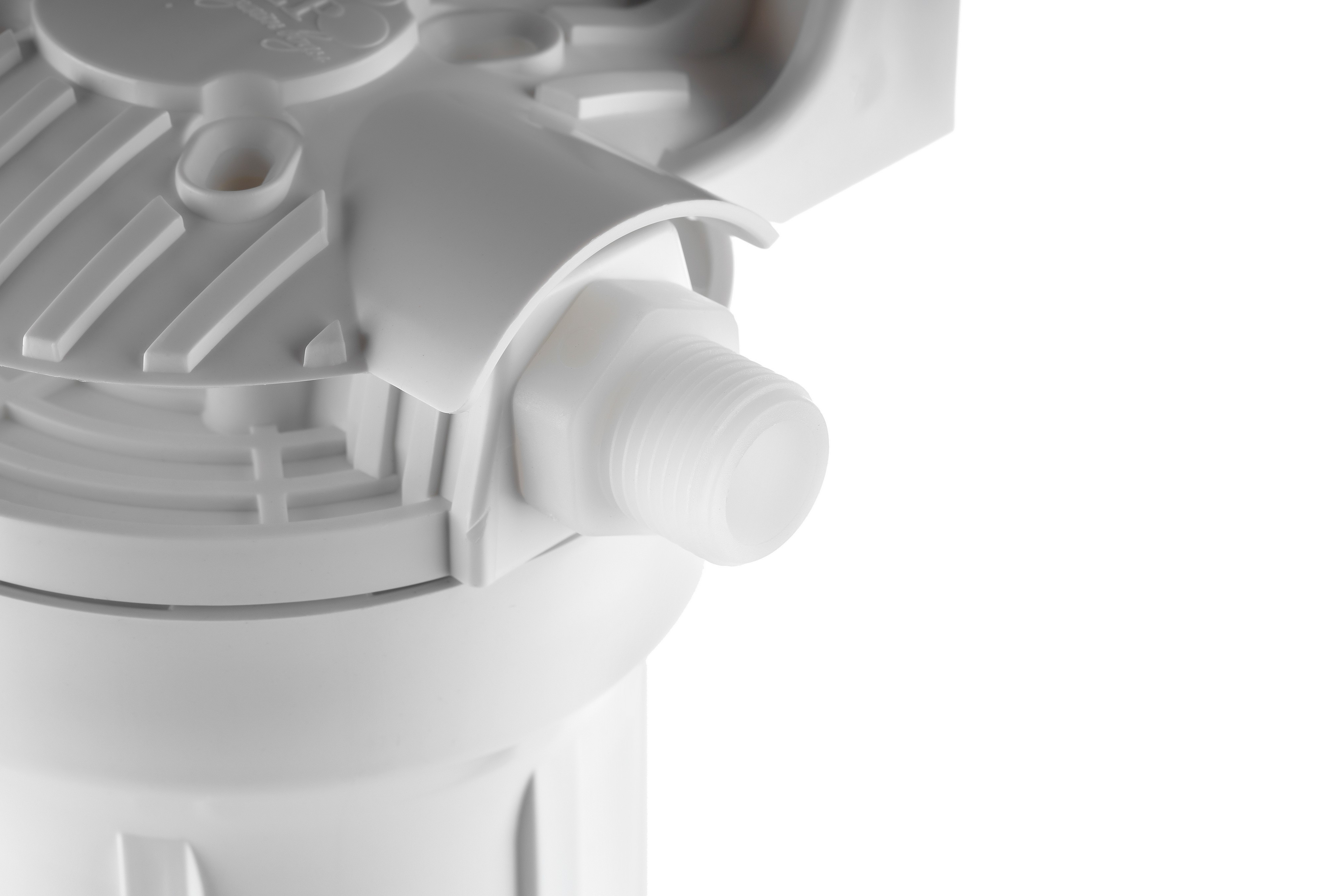 Корпус Гейзер 10" 1/2 матовый для холодной воды, с пластиковой резьбой