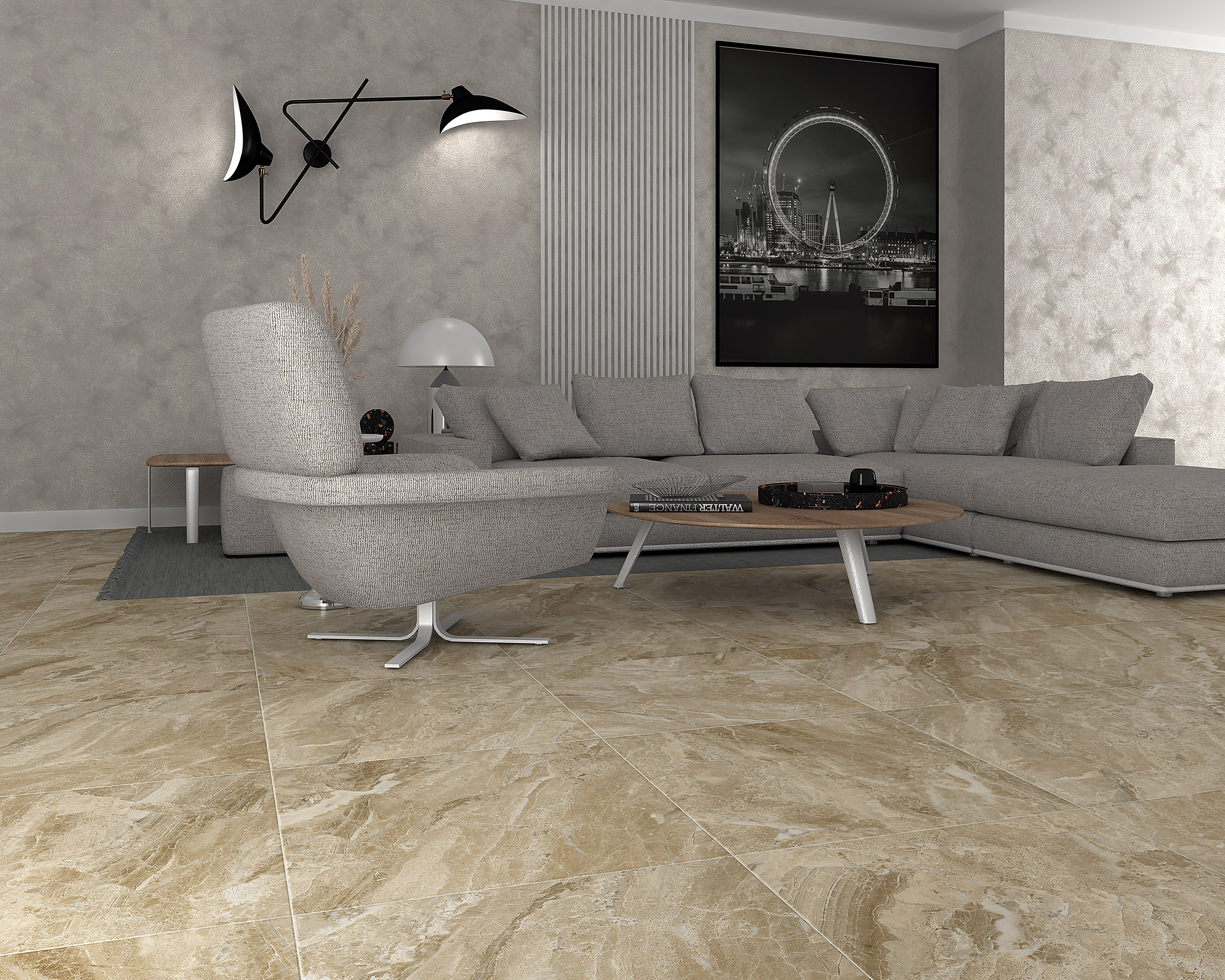 Irida керамогранит коричневый обрезной 59,50x59,50