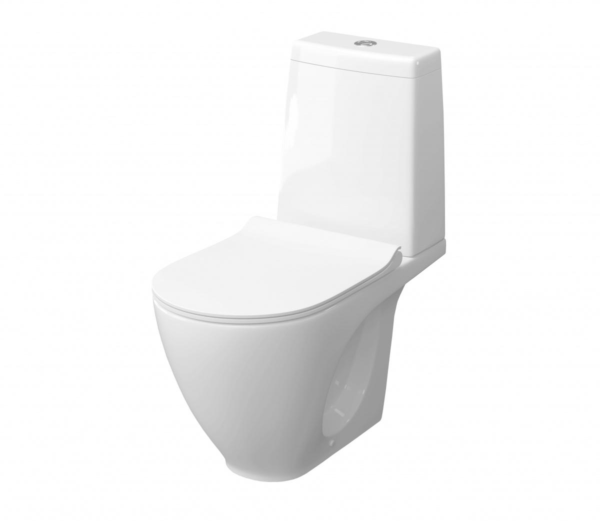 Унитаз-компакт LAPARET Bianca с сиденьем микролифт белый с1 81,50x37,50